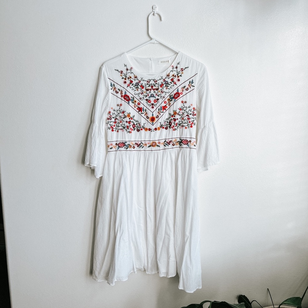 White embroidered dress